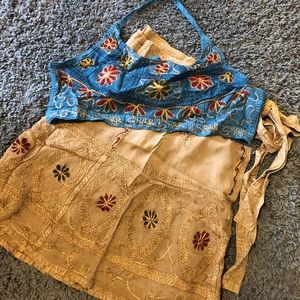 2 piece crop top & skirt